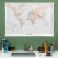 Medium Personalised World Is Art - Wall Map Neutral (Laminated)
