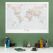 Medium Personalised World Is Art - Wall Map Neutral (Wood Frame - White)