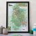 Scratch Off Peak District Rock Climbs Print (Pinboard & wood frame - Black)