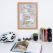 Scratch Off UK Cycle Climbs Print (Pinboard & wood frame - Oak Style)