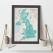 UK as Art Map - Tarragon (Wood Frame - Black)