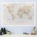 Medium The World Is Art - Wall Map Neutral (Silk Art Paper)