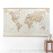 Huge Antique World Map (Wooden hanging bars)