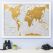 Scratch the World�� map print (Pinboard & wood frame - White)