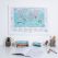 Scratch the World�� activity adventure map print (Pinboard & wood frame - White)