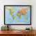 Medium World Wall Map Political (Wood Frame - Black)