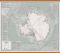 Large Executive Antarctica Wall Map Political (Rolled Canvas with Wooden Hanging Bars)