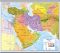 Medium Middle East Wall Map Political (Hanging bars)
