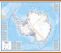 Large Antarctica Wall Map Political (Rolled Canvas with Wooden Hanging Bars)