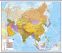 Large Asia Wall Map Political (Hanging bars)