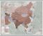 Large Executive Asia Wall Map Political (Hanging bars)