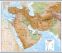 Large Middle East Wall Map Physical (Hanging bars)