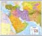 Large Middle East Wall Map Political (Hanging bars)