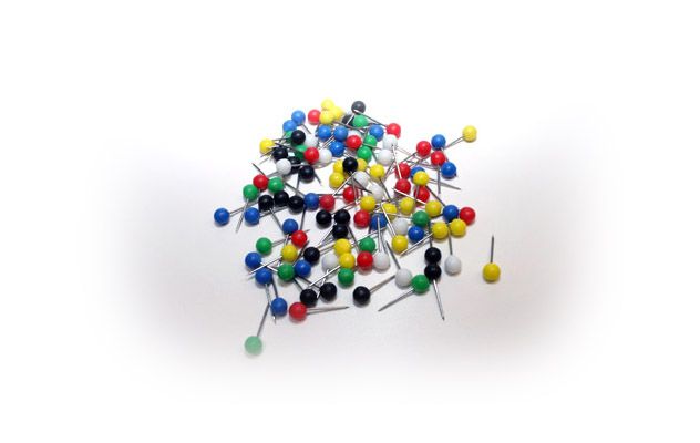 Pack of 100 assorted map pins (Other)