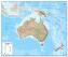 Large Australasia Wall Map Physical (Pinboard)
