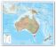 Large Australasia Wall Map Physical (Canvas)