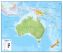 Australasia Wall Map Political
