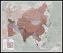 Large Executive Asia Wall Map Political (Pinboard & framed - Black)