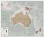 Large Executive Australasia Wall Map Political (Pinboard)