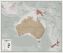 Executive Australasia Wall Map Political