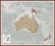 Large Executive Australasia Wall Map Political (Pinboard & framed - Dark Oak)
