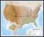 Large USA Wall Map Physical (Pinboard & framed - Black)
