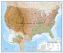 Large USA Wall Map Physical (Pinboard)