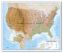 Large USA Wall Map Physical (Canvas)