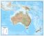 Australasia Wall Map Physical