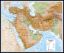 Large Middle East Wall Map Physical (Pinboard & framed - Black)