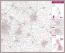 Leicester and Coventry Postcode Sector Map (Pinboard & framed - Silver)