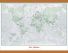 Medium Personalised World Is Art - Wall Map Rustic (Wooden hanging bars)