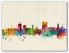Medium Cardiff Wales Watercolour Skyline (Canvas)