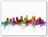 Extra Small Columbus Ohio Watercolour Skyline (Canvas)