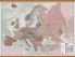 Huge Executive Europe Wall Map Political (Wooden hanging bars)