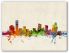 Medium Grand Rapids Michigan Watercolour Skyline (Canvas)
