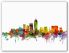Medium Indianapolis Indiana Watercolour Skyline (Canvas)