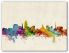 Extra Small Lansing Michigan Watercolour Skyline (Canvas)
