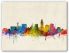 Extra Small Lincoln Nebraska Watercolour Skyline (Canvas)