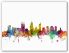 Huge Perth Australia Watercolour Skyline (Canvas)