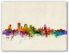 Medium Quebec Canada Watercolour Skyline (Canvas)