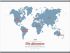Medium Personalised Travel Map of the World - Denim (Rolled Canvas with Hanging Bars)