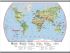 Small Primary World Wall Map Environmental (Hanging bars)