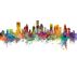 Houston Texas Watercolour Skyline