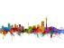 Johannesburg South Africa Watercolour Skyline