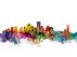 New Orleans Louisiana Watercolour Skyline
