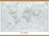 Large Personalised World Is Art - Wall Map Rustic (Wooden hanging bars)