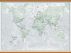 Large The World Is Art - Wall Map Rustic (Wooden hanging bars)
