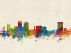 Wichita Kansas Watercolour Skyline