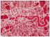 Large London Street Art Map (Wood Frame - White)
